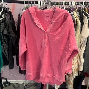 aerie ribbed hooded m